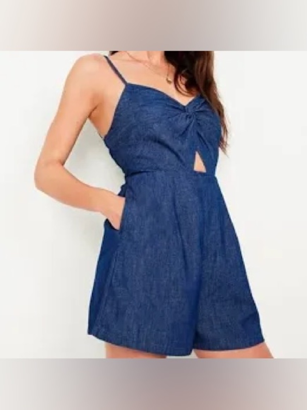 Old navy Blue Twist-Front Women's Romper Shorts